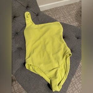 New! Seafolly Australia one piece swimsuit. Size 14 Lime green bold simplicity!